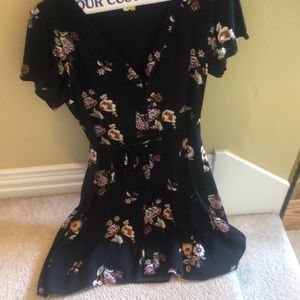 Black floral Abercrombie and Fitch dress